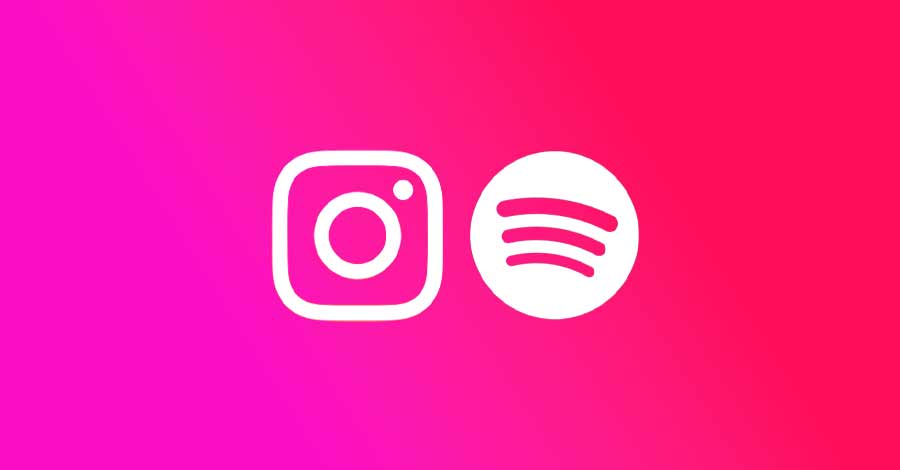 "Logotipo do Instagram em branco, com fundo em degradê rosa e roxo